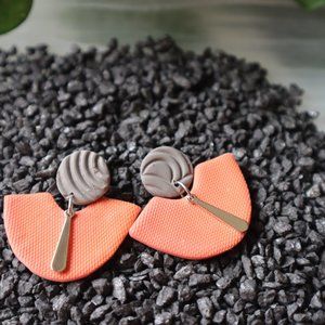 Polymer Clay Earrings, Handmade Gifts for her, Coral Spring Collection